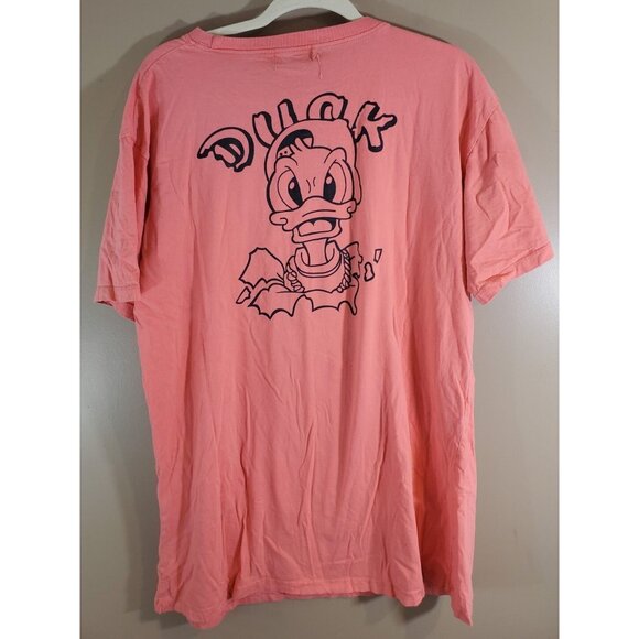 Vtg Cutie Chic Shop Pink Donald Duck Longline T-Shirt Grunge 90s Oversized - Picture 5 of 7